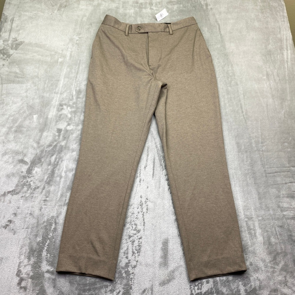 Banana Republic Mens Tailored Fit Dress Pants Taupe Brown Sz 33 Preppy Grunge